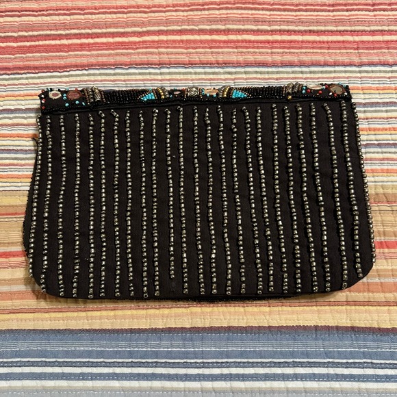 Muche et‎ Muchette Embellished Beaded Clutch Evening Bag